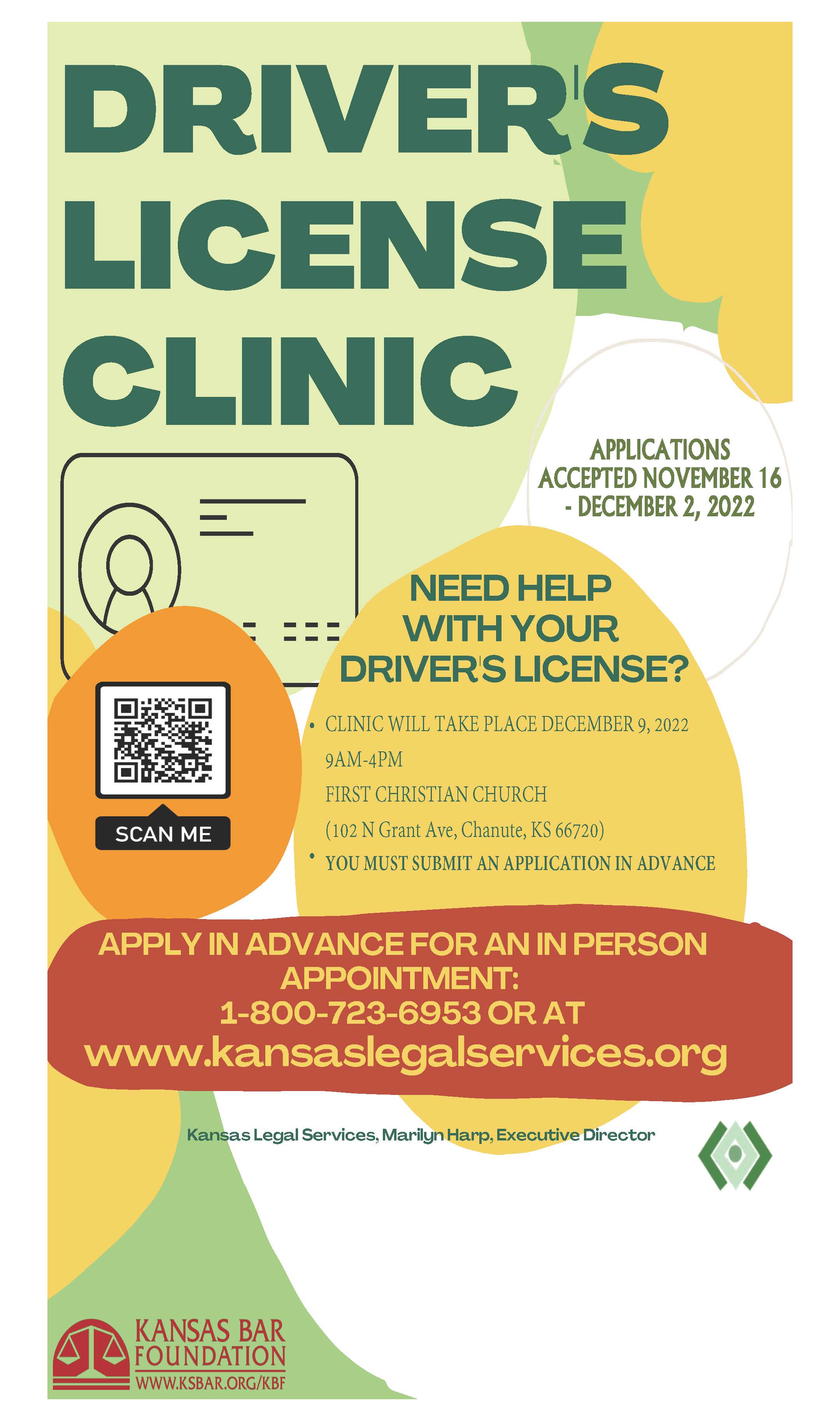 drivers license clinic flyer