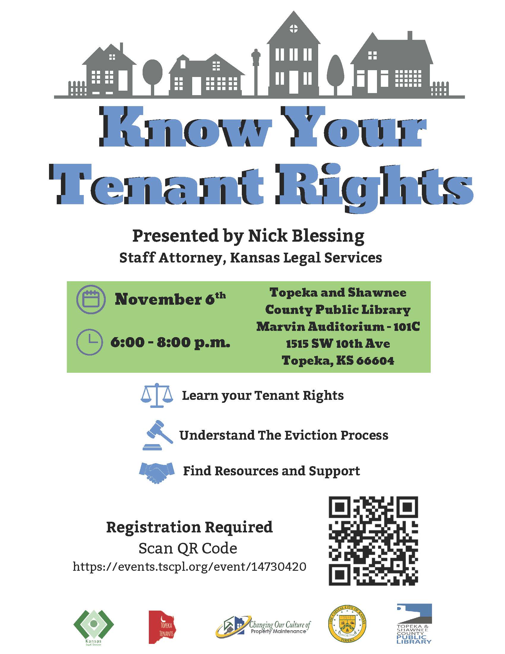 poster for tenant rights presentation