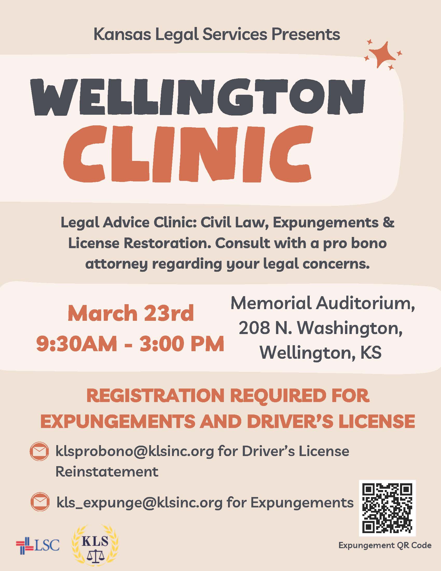 Wellington clinic March 23