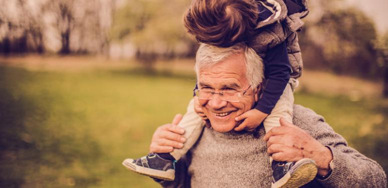 grandfather with child