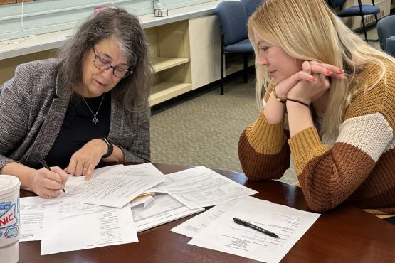 attorney with client